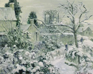 Effect van Sneeuw met Koeien in Montfoucault, 1874